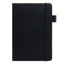 1pc Fresh Light Black 2026 Daily Planner - Vertical Texture Strap Design Daily Agenda - Daily & Monthly & Weekly Notebook, Hardcover+Ultra Thick Paper, 400 Pages, (Jan-Dec 2026) Calendar Planner For School Office Schedule - Valentine's Day Gift - màu đen - Xem 2