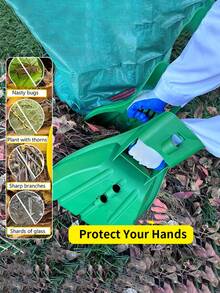 Plastic Garden Rake For Leaf Cleaning, Wear-Resistant Shovel - A - View 10