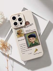 1pc Van Gogh Oil Painting Pattern Anti-Fall Cute Phone Case Compatible With IPhone 13/11/17/17pro/16/14/15/15pro/15 Plus/15 Promax/7plus/8plus/X/Xs Max/Xr/11pro/12pro/13pro/14pro/12mini/13mini/11promax/12promax/13promax/14promax/14plus/17pro Max/17Air/6/6s Plus/7/8/16Pro/16plus/16promax/Se2/17promax&Compatible With Samsung Galaxy/A54/A14/A12/A13/A15/A32/A33/A24/A52S/S20/S21/S22/S23/S24/S23Plus/S24ultra/S25/A15/A33/A23 - Multicolor - View 3