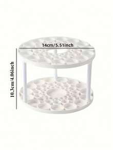 360° Rotating Brush Holder Removable Insert Rack Storage Box Space Saving Desktop Organizer For Makeup Room Office Painting Studio Vanity Travel Home Bathroom Makeup Storage Desktop Accessories Bedroom Accessories Bathroom Accessories Back To School - Multicolor - View 4