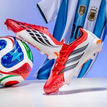 Zapatos de Fútbol para Hombre Falcon 26 Generación 2026 Nuevos Zapatos de Entrenamiento de Competición Profesional con Tacos TF para Césped Artificial Zapatos Deportivos Antideslizantes - En blanco y negro - Ver 4