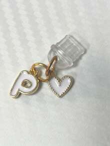 26pcs Heart-Shaped Dust Plug, Dust Plug Decoration, Heart Phone Dust Cover, English Alphabet Heart Hanging Dust-Proof Phone Charging Port Accessories, Gift For Friends, Christmas Gift Gifts For Mother, Family, Friends, Birthday, Holiday Phone Accessories Phone Charm - White Type-c - View 16