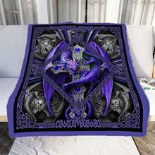 Cartoon Dragon Art Patterns Blanket Animals Flannel Blanket Cosy Lazy Couch Cover Blanket Super Soft Sheet Mattresses - 14 - Xem 8