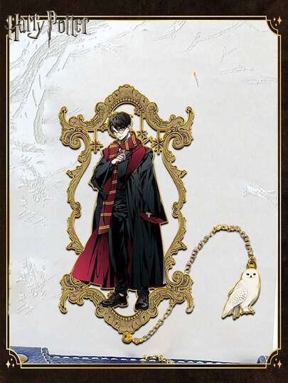 1件华纳兄弟官方授权哈利波特霍格沃茨书签收藏品桌面和服装装饰朋友生日圣诞节万圣节感恩节礼物办公学习用品