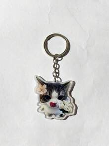 1个亚克力猫咪宠物钥匙扣，可爱猫咪钥匙扣，亚克力动物吊坠，小饰品，包包挂饰，汽车钥匙扣，钥匙链挂绳，钥匙扣，钥匙圈，情侣钥匙扣，男士钥匙扣，女士钥匙扣，生日礼物，朋友礼物，节日礼物，活动纪念品，派对小礼品 - 彩色 - 查看 13