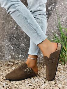 Women's Fashion Plus Size Flat Slippers - Brown - View 4