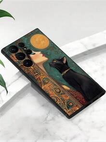 1 قطعة غطاء هاتف واقي من TPU ناعم وأنيق بتصميم القمر، مقاوم للخدش والصدمات، متوافق مع هواوي هونر، متوافق مع ريدمي، متوافق مع سلسلة جالاكسي A/S، متوافق مع بيكسل 6A/7A/8A، 12T/13T/14T - الأسود - مشاهدة 4