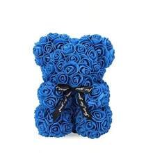 Romantic Rose Bear Gift, Unique Design, Handmade With Realistic Textured Roses, Creates A Romantic Atmosphere, Ideal Gift For Valentine's Day, Anniversary, Wedding, Perfect For Home Decor, Room Decor, And Special Occasions, Best Gift For Loved Ones, Partners, Friends And Family - Multicolor - View 5