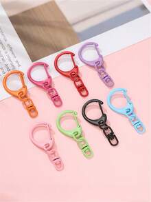 5/10/15/20 piezas Hebilla en D de colores surtidos, hebilla en forma de 8, llavero, accesorios para manualidades de bolsos, muñecas, llaveros pequeños en forma de C - Color aleatorio - Hebilla C pequeña y colorida - Ver 4