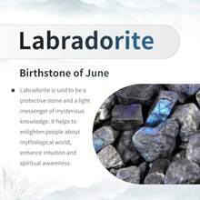 Labradorite Necklace Irregular Shape Wire Wrapped Quartz Crystal Pendant With Chain Healing Stone Jewelry - Hoa hồng vàng - Xem 4