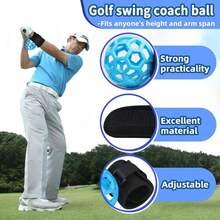 STORE Smart Ball Golf Training Aid Golf Swing Trainer Ball, Practical Training Aid For Golf, Intelligent Ball For Beginner Posture Training, Golf Wrist Strap Training Ball - 1 - Xem 4