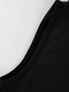 Sexy Summer Outfits For Women Asymmetrical Shoulder Dress Outfits Prom Dresses For Women - Black - View 7