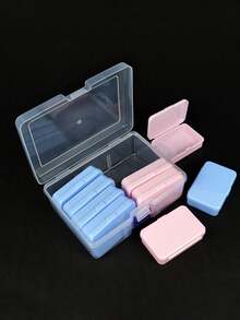 1pc Transparent Large Box + 10 Small Pink & Blue Boxes, Girls Hair Accessories Storage Box, Multi-Box Multi-Capacity Hair Accessory Organizer, Girls Hair Clips, Elastic Bands And Other Hair Accessories One-Click Storage - Multicolor - View 5