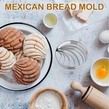 Stainless Steel Mini Sweet Bread Mold, Mexican Bread Cutter, Suitable For Making Mexican Sweet Bread - Silver - View 9