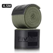 两副弹力MMA拳击手绷带，通用涤纶纤维训练手绷带，男女通用专业运动防护手套，177.17英寸拳击训练绷带 - 人造革，耐用涤纶材质，适用于MMA、泰拳和散打，提供拳击技术支持和保护，武术训练 | 轻薄面料 | 柔软运动绷带。男女通用，粉色、军绿色、黑色和白色可选。 - 彩色 - 查看 16