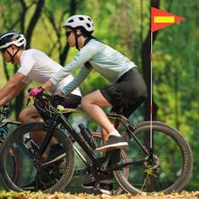 1支自行车后旗，配有可调节高度的玻璃纤维杆和反光橙色旗帜，防水全天候自行车/全地形车/多用途车/工程车辆后旗，带坚固底座 - 彩色 - 查看 3