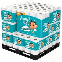 Valentine's Day Angel Soft Toilet Paper, Pack-32Mega Rolls = 128 Regular Rolls, Soft And Strong Toilet Tissue - Toilet Paper, Tissue Paper, Roll, Paper Towels, Papel Toalla Para Cocina, Fuerza Regida, Cleaning Supplies, Buy One Get One Free, 2-Ply Durable Tissue, No Tears!Perfect For Everyday Use, For Bathrooms, Bathroom Tissue, Loo Roll, Personal Cleansing Paper, Home Essentials, Tissue, Paper Napkins, Fragrance-Free, Cloud-Like Softness, Skin-Friendly,Bulk Pack Value, Lint-Free, Plush Texture, 2-Ply Strength, Septic-Safee, Daily Personal Care, Morning Routine - Multicolor - View 2