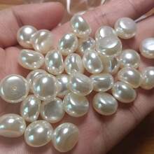 50 piezas de cuentas de perlas ABS falsas, adecuadas para ropa, sombreros, manualidades, accesorios decorativos, partes de cajas de cosméticos, decoraciones de regalos, rellenos de cajas de regalos, etc. - Blanco - Ver 7