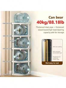 Tall Corner Shelf, 3/4/5 Tier Modern Corner Bookshelf Stand, Wood And Metal Corner Plant Bookcase For Living Room, Corner Space - Multicolor - View 7
