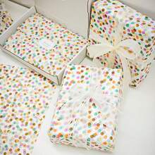 10/30/60 Sheets Of Colored Polka Dot Gift Wrapping Paper, 50cm X 35cm - Perfect For Easter, Weddings, Valentine's Day, Holidays, Birthdays, Bouquet And Shoe Wrapping, Gift Bag Fillers, And Gift Wrapping Accessories. - Color Wave Dots - View 2