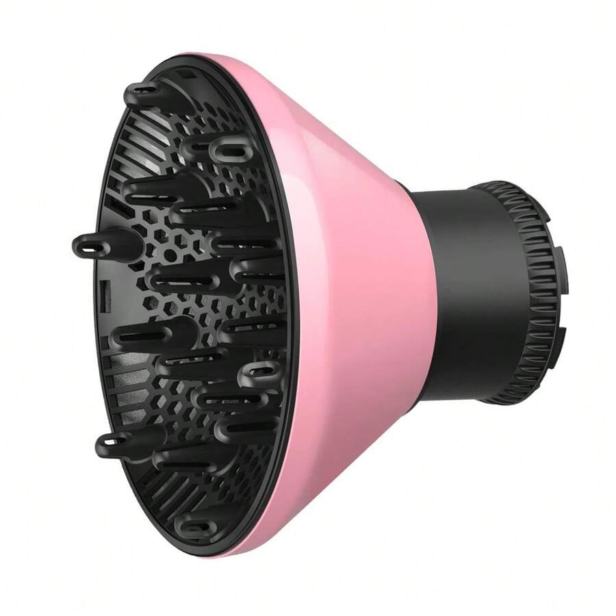1 Piece Pink Universal Hair Diffuser Attachment Adaptable For Blow Dryer Nozzles 1.7 To 2.2 Inch Diameter For Curly Wavy Hair Styling Home Salon Use Tool - 粉色 - 查看 1