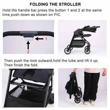 Lightweight Baby Stroller, Foldable Stroller, Widened Sunshade With Zipper, One-Touch Collection, Adjustable Backrest, Breathable Mesh, Easy To Carry, Suitable For Travel - Khaki - View 11