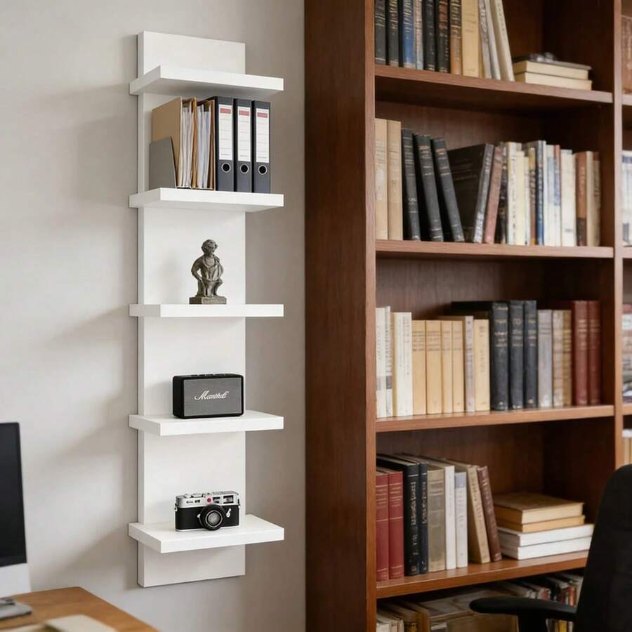 1. Kệ lưu trữ đa năng 5 tầng, mẫu mới 2026, dễ lắp ráp, chịu tải cao, phù hợp cho phòng ngủ, phòng tắm, nhà bếp, văn phòng, phòng khách, kệ sách, tuyệt vời để trưng bày các vật trang trí nhỏ, đồ trang sức, đồ dùng phòng ngủ, trang trí phòng, trang trí mùa thu, đồ dùng gia đình, trang trí tường (Chất liệu PVC chất lượng cao, không phải gỗ, chống thấm nước và dễ lau chùi)