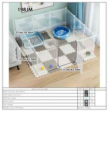 Indoor Dog Fence For Small Dogs, Puppies, Rabbits, Pets, Foldable Isolation Gate, Puppy Playpen - Multicolor - View 14