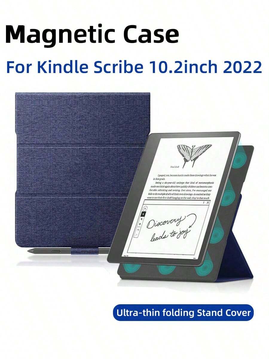 适用于 Kindle Scribe 10.2 英寸(2022 款)平板电脑的磁吸式保护套 - 藍色 - 查看 1