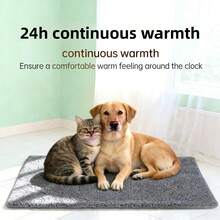 Self-Heating Pet Mat, Warm Pad For Dog Bed, All Season Warm Cushion For Dog Crate, Soft Pad With Heat Retention And Constant Temperature - Black - View 4
