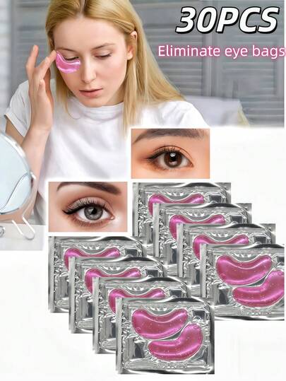20pcs/40 Pairs Hydrating Gel Eye Patches, Eye Masks For Eye Moisturizing, Brightening, Relaxing, Suitable For Dry Skin & Fine Lines, 1 Pair Per Use