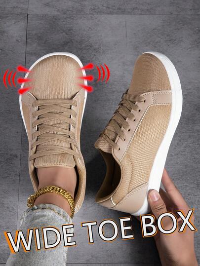 New Fashion Breathable Mesh Women's Casual Sports Shoes, Plus Size Wide Fit Women Sports Shoes, Lightweight Design Suitable For Outdoor Camping, Walking, Running