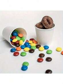 50/100个迷你一次性纸杯 - 适用于超市试吃、漱口水、水果零食和派对饮品 - 高品质，零食杯，生日、圣诞节、酒店等场合适用 - 彩色 - 查看 5