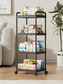 Xe đẩy lưu trữ 3/4/5 tầng chịu tải nặng - Xe đẩy lưu trữ nhỏ gọn, di động, kết cấu nhựa chắc chắn, dễ dàng lắp ráp không cần dụng cụ, tiết kiệm không gian, phù hợp cho nhà bếp, phòng tắm, văn phòng, phòng ngủ - Lý tưởng cho gia đình và sử dụng thương mại - Xe đẩy lưu trữ màu trắng/đen chịu tải nặng với thiết kế nhỏ gọn và chất lượng bền bỉ. - Nhiều màu - Xem 4