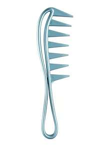 1 pièce Grand peigne texturé, peigne à dents larges pour boucler, outil de coiffure en forme de dent de requin, convient pour les cheveux bouclés, mouillés, ondulés, épais, perruques. Essentiel pour les salons. Brosse/peigne à cheveux unisexe, accessoires et produits de soins capillaires essentiels pour le salon et les voyages - Multicolore - Voir 15