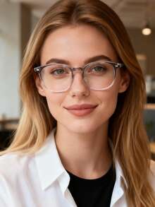 Men's Large Square Fashion Photochromic Eyeglasses Frame, Multifunctional Personalized Casual Frame, Great For Vacation, Outdoor Travel, Fashion Glasses, Personalized Commuting Decorative Glasses - Multicolor - View 8