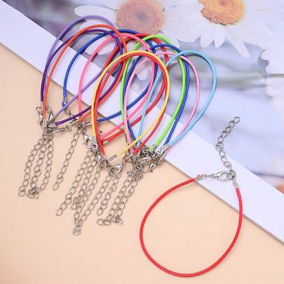 10Pcs Black Nylon Ropes For Diy Jewelry Making Bracelet For Daily Wear Jewelry Making Connectors For Jewelry Making Beads And Crafts