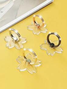 Cherry Blossom Rhinestone Phone Holder, Transparent Cherry Blossom Stand, 360° Rotating Ring Holder, Transparent Phone Stand Compatible With Most Phones, Tablets And Phone Cases, Suitable For IPhone, Android Phones, Birthday Gift, Gift For Family And Friends, Phone Ring Holder, Phone Accessories - Multicolor - View 5