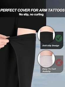 UV Sun Protection Arm Sleeves For Men Women, UPF 50+ Cooling Sun Sleeves To Cover Arms Sports Compression Covers Arm Sleeves/Arm Protectors For Basketball, Tennis, Cycling, Fishing, And Other Outdoor Sports; Quick-Drying Ice Sleeves Suitable As A New Year's Gift, Spring Gift, Or For Indoor Sports, Outdoor Sports, And Cycling. - Multicolor - View 4