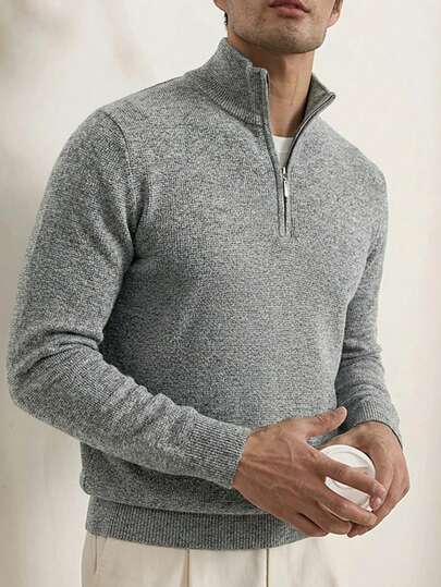  ALTZTAR Men's Loose Fit Lightweight Zip-Up Long Sleeve Knit Cardigan, Minimalist & Fashionable