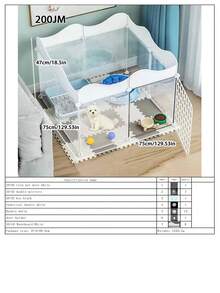 Indoor Dog Fence For Small Dogs, Puppies, Rabbits, Pets, Foldable Isolation Gate, Puppy Playpen - Multicolor - View 18