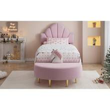Kids Bed Frames, Headboards & Footboards - Pink + Velvet + 90cm*200cm - View 8