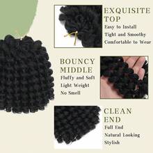 Wand Curl Crochet Braids Hair 8/10/12 Inch Jamaican Wand Curl Ombre Crochet Hair Jamaican Bounce Crochet Hair Colored Crochet Braids Ringlet Twist Hair Extension Crochet Hair - Multicolor - View 4