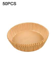 50/100pcs Air Fryer Parchment Paper Liners, Disposable Non-Stick Baking Mats, Round & Rectangular Air Fryer Liners, Food Basket Liners, Plate Mats, Oil-Proof Tray Liners, Chicken & Fries Mats, Waterproof - Multicolor - View 15