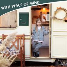 Caja de donaciones metálica con llave Buzón con cerradura Caja de sugerencias Urna segura montada en pared con ranura - Verde - Ver 6