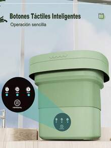 Mini Lavadora Plegable para Ropa: Segunda Lavadora Ideal para el Hogar, Perfecta para Calcetines, Ropa de Bebé y Lencería - Función Lavado y Centrifugado Todo en Uno, Portátil para Viajes de Negocios - verde menta - Ver 8