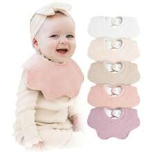 Babadores de Musselina para Bebês, Babadores Bandana Absorventes para Dentição e Baba, Babadores Bandana Ajustáveis para Bebês Meninos e Meninas, Presente Essencial para Bebês - Multicolorido - Visão 8