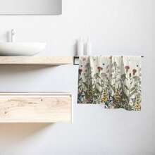 Black White Polka Dot Towels Set Of 2, Boho Polka Dot Hand Towels For Bathroom 14"X28" Vintage Doodle Towels Soft Absorbent Bathroom Hand Towel For Face, Gym, Spa, Kitchen - 春季野花 - 查看 6