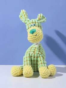 1pc Heavy Duty Plush Chew Toy With Squeaker, Chew Toy Suitable For Aggressive Chewers, Teeth Cleaning & Dental Health, Fit For Small, Medium, Large Dogs - Indoor/Outdoor Play (Orange & Green) - Ideal Puppy Teething Toy, Pet Supplies, Sturdy Construction, No Battery Required, Dog Chew Toy, Duck Dog Toy, Cat Chew Toy - Multicolor - View 3