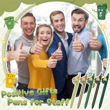 1支装垃圾桶火焰造型趣味笔 - 送给同事、团队成员和办公室员工的感谢礼物，理想的圣诞礼物 - 多色 - 查看 4